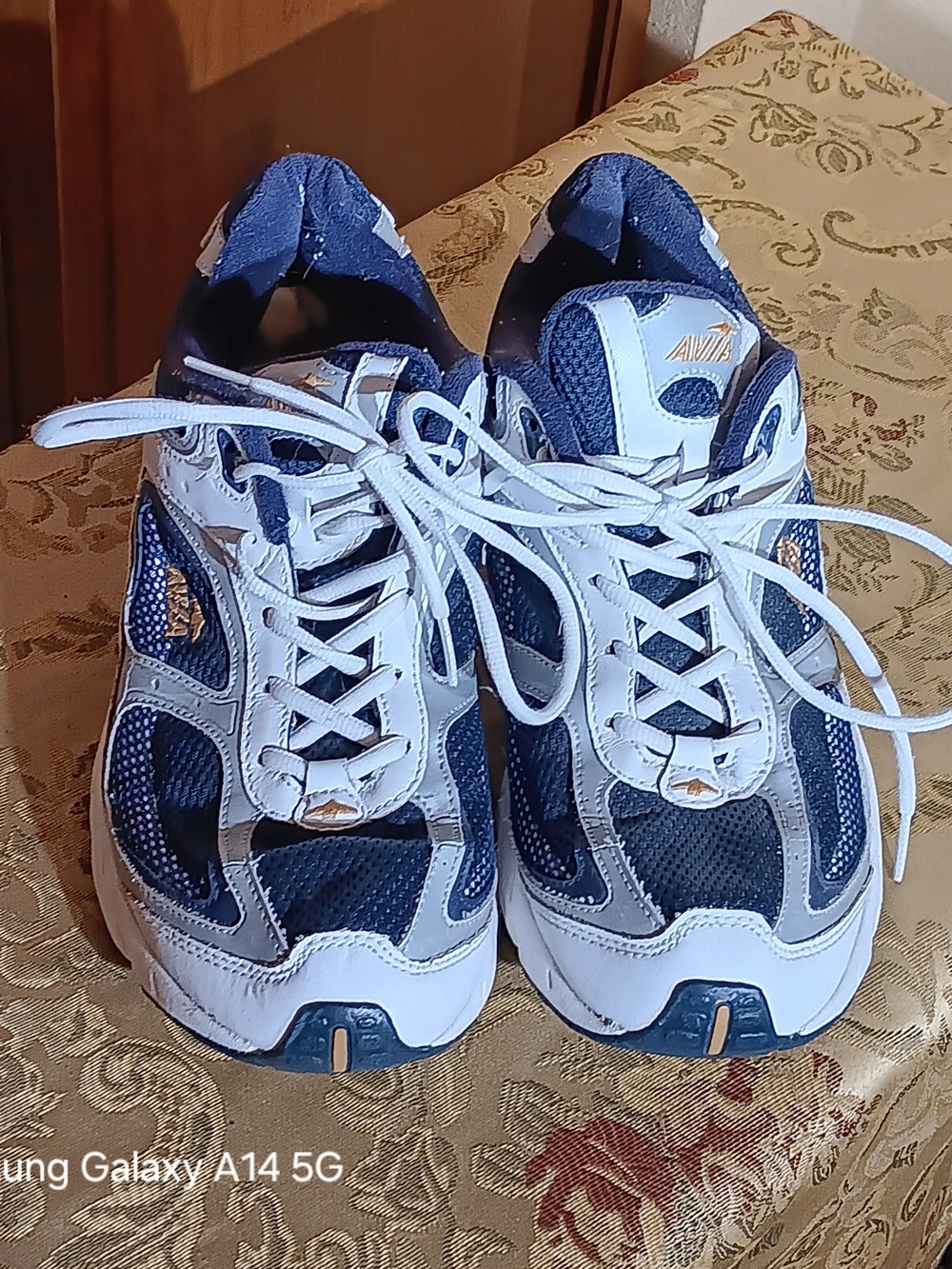 Avia Men’s Navy, White and Gold Athletic Sneakers